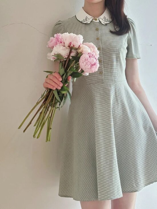 Miss Patina Dresses & Skirts - Miss Patina Lucky Bird Kisses Dress Green Size Small UK 8